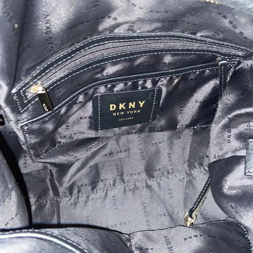 DKNY Black leather Hobo Marcy purse handbag